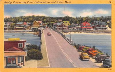 Bridge Connecting Point Independence & Onset Massachusetts Postcard