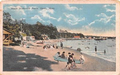 South Boulevard Beach Onset, Massachusetts Postcard