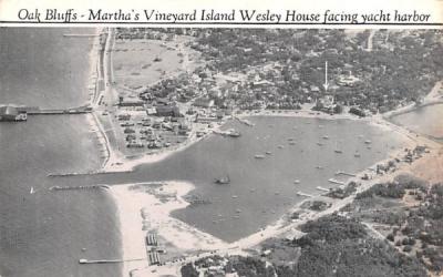 Wesley House facing yacht harbor Oak Bluffs, Massachusetts Postcard
