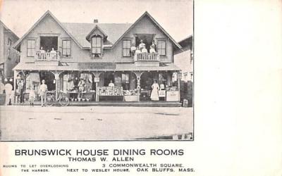 Brunswick House Dining Rooms Oak Bluffs, Massachusetts Postcard