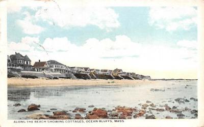 Along the Beach  Ocean Bluffs, Massachusetts Postcard