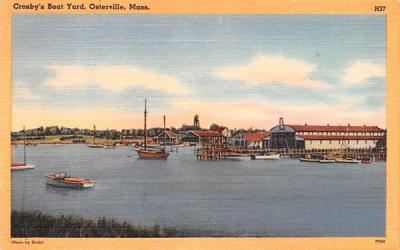 Crosby's Boat Yard Osterville, Massachusetts Postcard