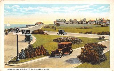 Ocean Park & Drive Oak Bluffs, Massachusetts Postcard