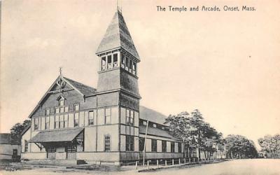 The Temple & Arcade Onset, Massachusetts Postcard