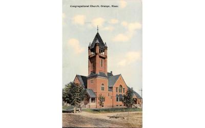 Congregational Church  Orange, Massachusetts Postcard