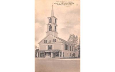First Universalist Church Oxford, Massachusetts Postcard