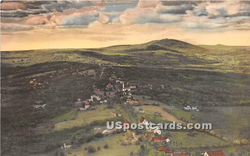 Aeroplane view of Mount Wachusett - Princeton, Massachusetts MA Postcard