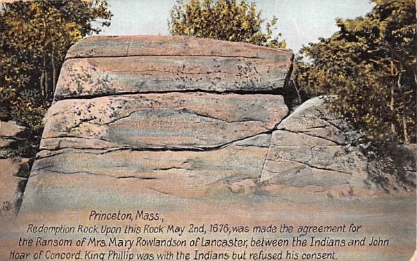 Redemption Rock Princeton, Massachusetts Postcard