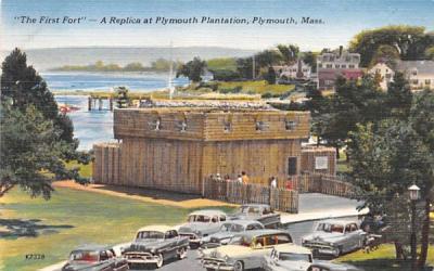 The First Fort Plymouth, Massachusetts Postcard