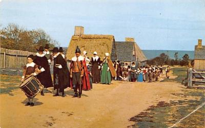 The Procession of Pilgrims Plymouth, Massachusetts Postcard