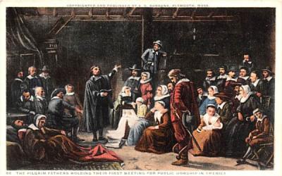 The Pilgrim Fathers Plymouth, Massachusetts Postcard