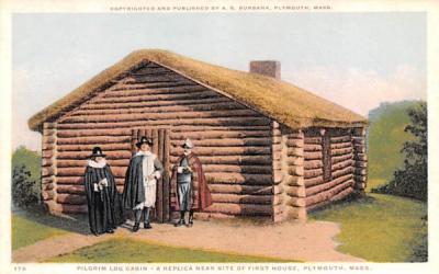 Pilgrim Log Cabin Plymouth, Massachusetts Postcard