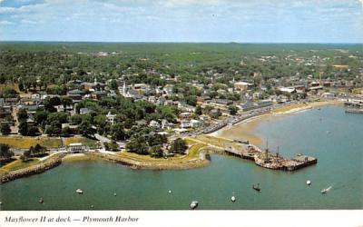 Mayflower II at dock Plymouth, Massachusetts Postcard