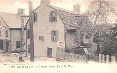 Site of the First  Plymouth, Massachusetts Postcard