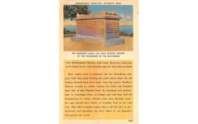 Sarcophagus  Plymouth, Massachusetts Postcard