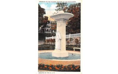 Fountain to the Pilgrim Mothers of the Mayflower Plymouth, Massachusetts Postcard