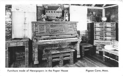 Furniture made of Newspaper Pigeon Cove, Massachusetts Postcard