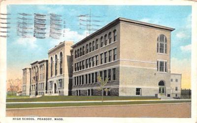 High School Peabody, Massachusetts Postcard