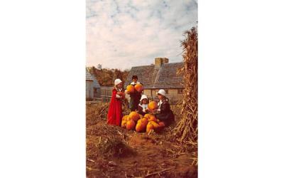 Children in Pilgrim costume Plymouth, Massachusetts Postcard