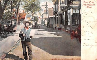 Town Crier Provincetown, Massachusetts Postcard