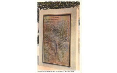 The Compact Memorial Tablet Provincetown, Massachusetts Postcard