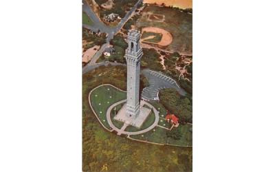 Air View of Pilgrim Monument Provincetown, Massachusetts Postcard
