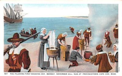The Pilgrims First Washing Day Provincetown, Massachusetts Postcard