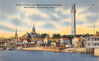Center of Town  Provincetown, Massachusetts Postcard
