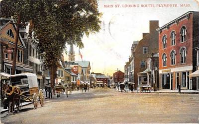 Main St.  Plymouth, Massachusetts Postcard