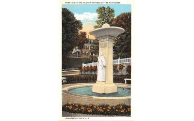 Fountain to Pilgrims Mothers of the Mayflower Plymouth, Massachusetts Postcard