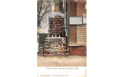 Elder Brewster Spring Plymouth, Massachusetts Postcard