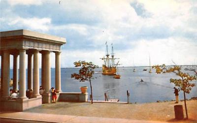 Mayflower II in Plymouth Harbor Massachusetts Postcard