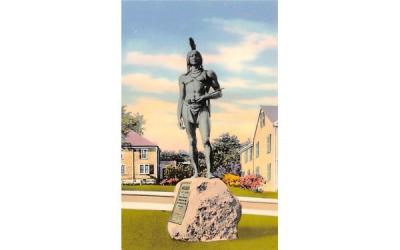 Massasoit Statue on Coles' Hill Plymouth, Massachusetts Postcard