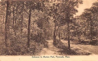 Entrance to Morton Park Plymouth, Massachusetts Postcard