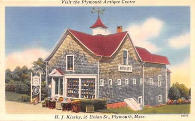 Visit the Plymouth Antique Centre Massachusetts Postcard