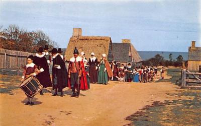 The Procession of Pilgrims Plymouth, Massachusetts Postcard