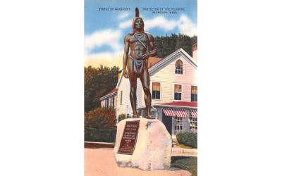 Statue of Massasoit Plymouth, Massachusetts Postcard