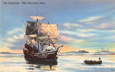 The Mayflower, 1620 Plymouth, Massachusetts Postcard