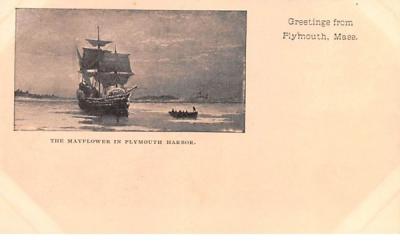 The Mayflower in Plymouth Harbor Massachusetts Postcard