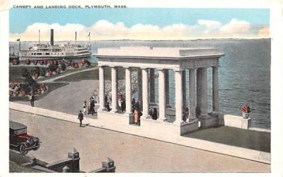 Canopy & Landing Dock Plymouth, Massachusetts Postcard