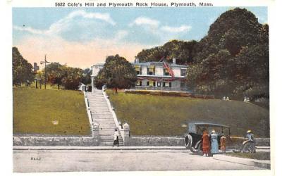 Cole's Hill & Plymouth Rock House Massachusetts Postcard