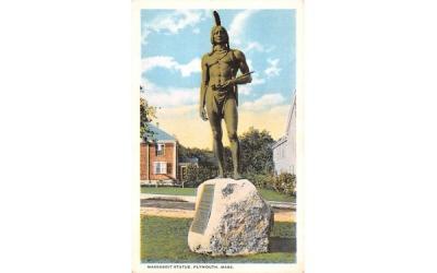 Massasoit Statue Plymouth, Massachusetts Postcard