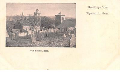 Old Burial Hill Plymouth, Massachusetts Postcard