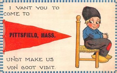 I Vant You to Come to Pittsfield, Mass. Massachusetts Postcard