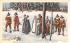 The Pilgrims going to Church Plymouth, Massachusetts Postcard