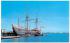 The Mayflower at dock Plymouth, Massachusetts Postcard