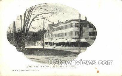 Merchants Row - Cliftondale, Massachusetts MA Postcard