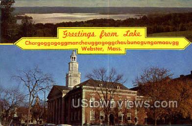 Lake Chargoggagoggmanch. - Webster, Massachusetts MA Postcard