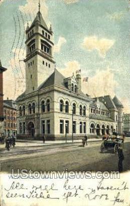 Post Office - Worcester, Massachusetts MA Postcard