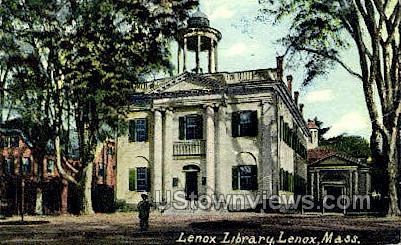 Lenox Library - Massachusetts MA Postcard